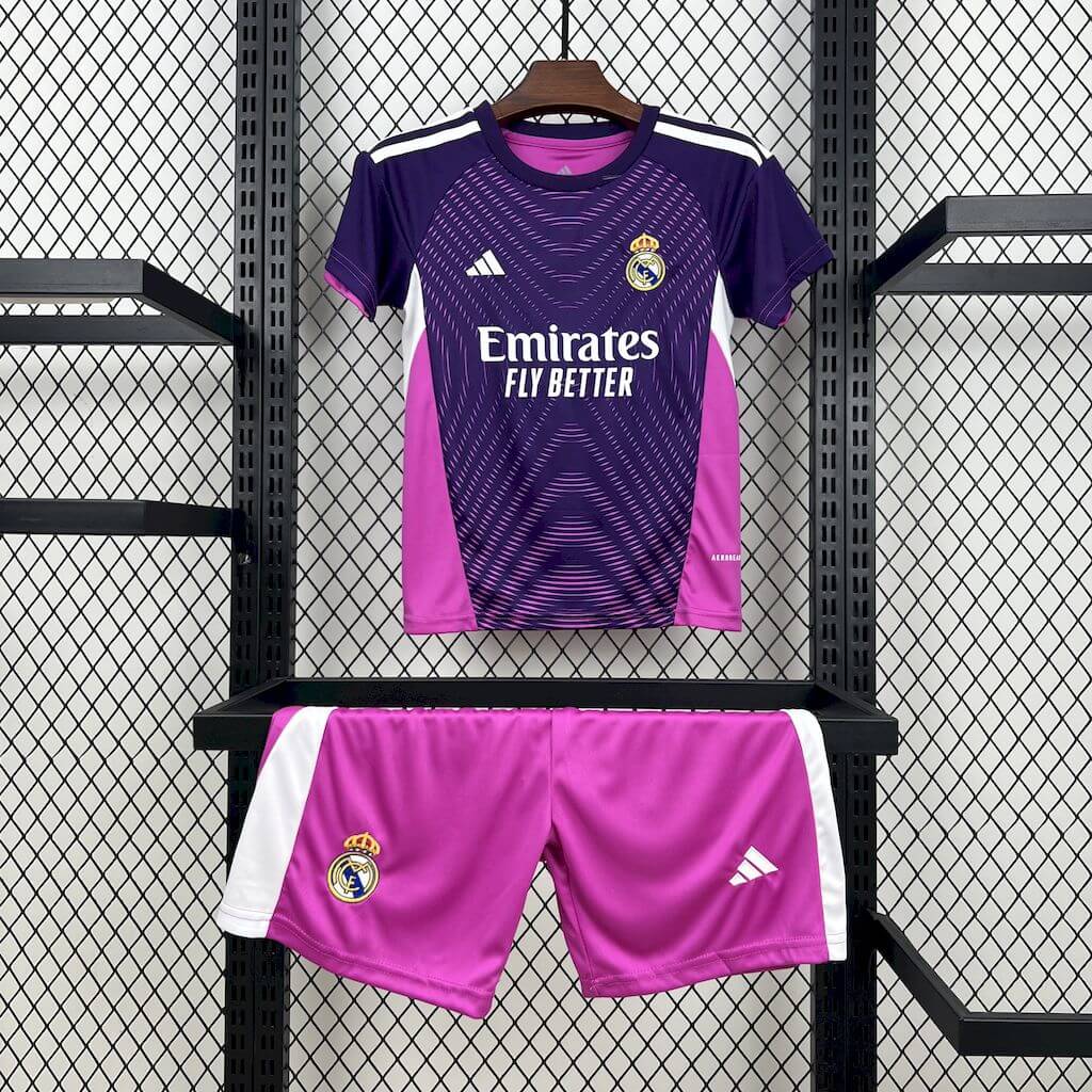 2025-26 Real Madrid GK Kids Football Kit