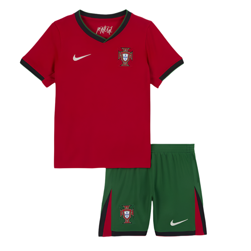 portugal euros 2024 home kids soccer Shirt
