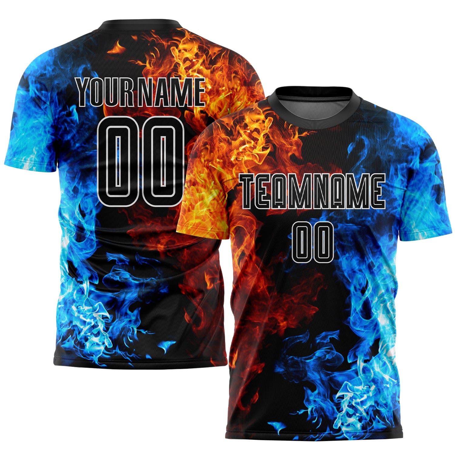 black-white-flame-figure-generic-brandless-football-kit