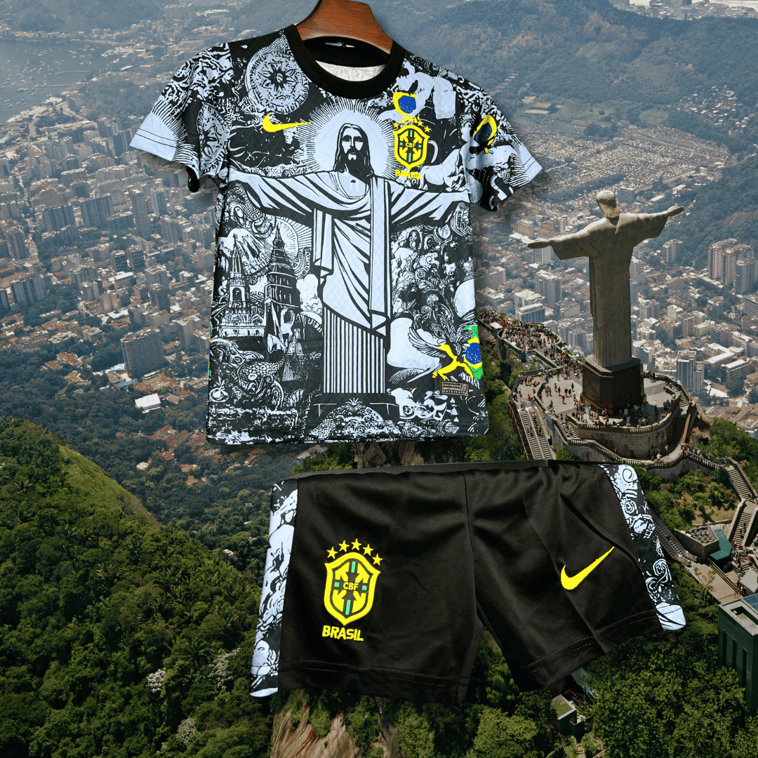 brazil x jesus christ 24 25 kids football kit