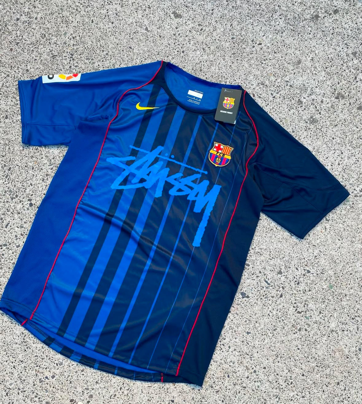 fc barcelona stussy shirt limited edition