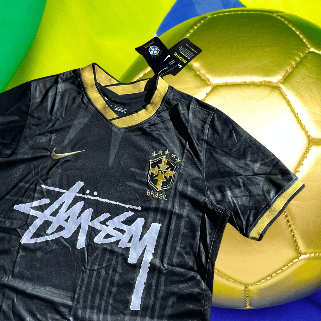 stussy brazil shirt black edition