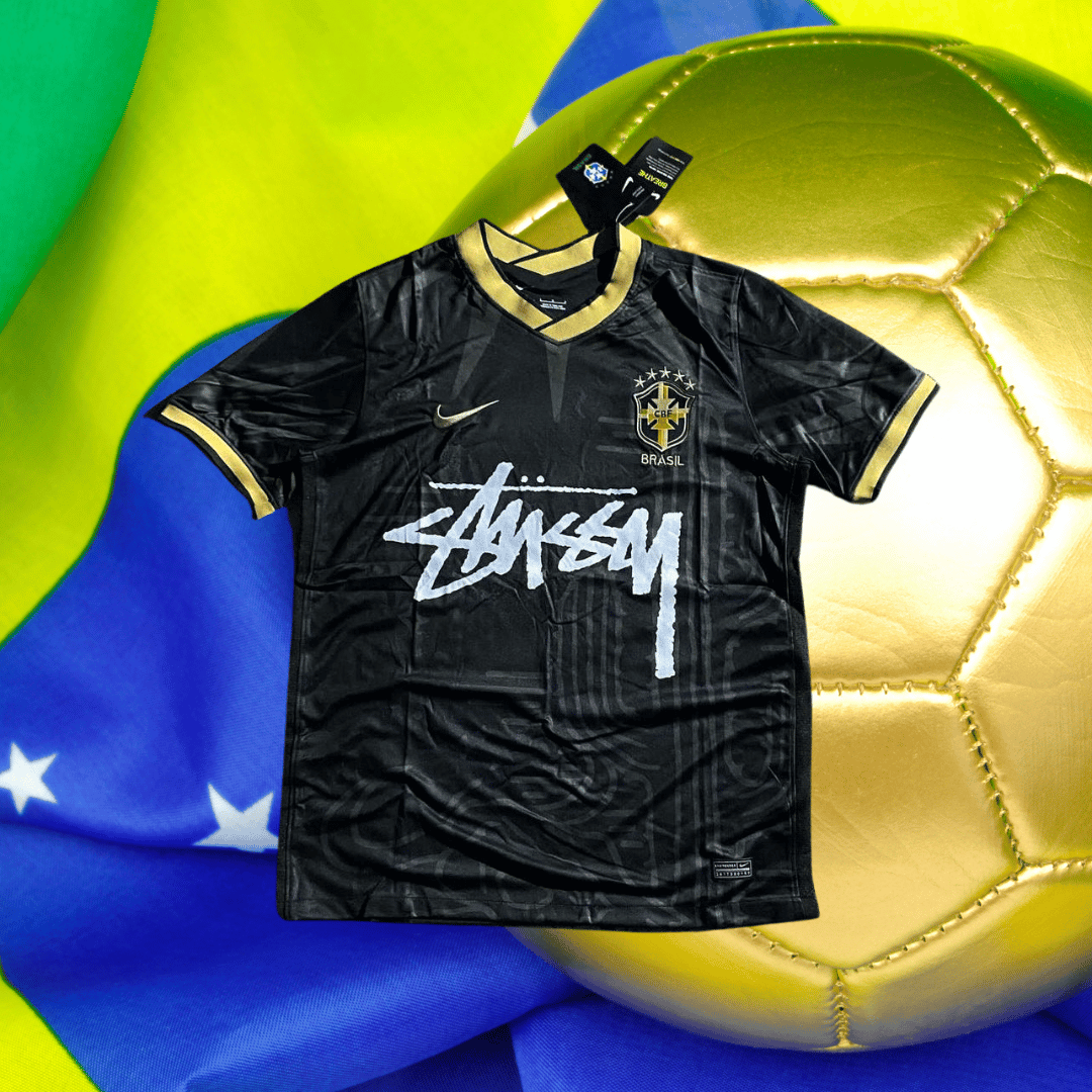 stussy brazil shirt black edition