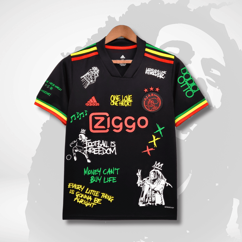 ajax 2023 24 bob marley limited edition shirt lion