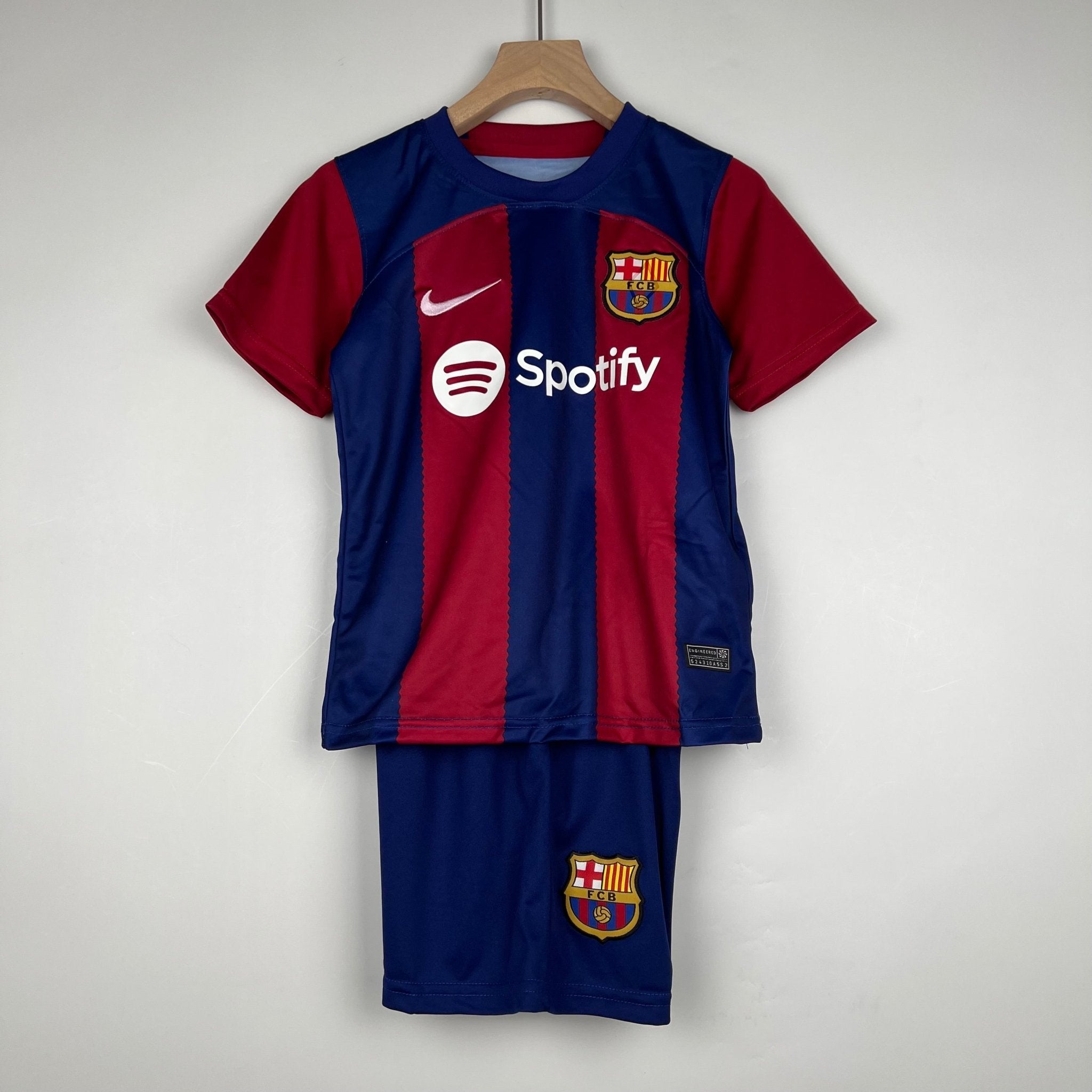 barcelona home kids soccer Shirt 2023 24