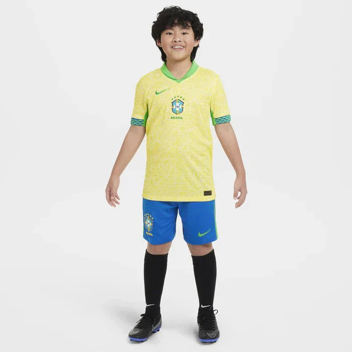 brazil home kids soccer Shirt 2024 2025