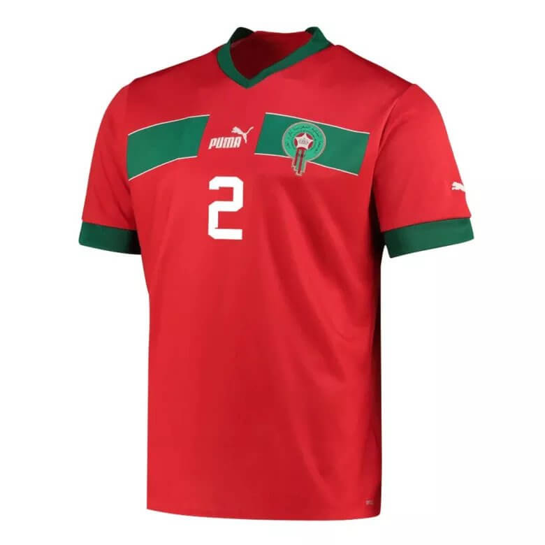 hakimi 2 morocco home shirt world cup 2022