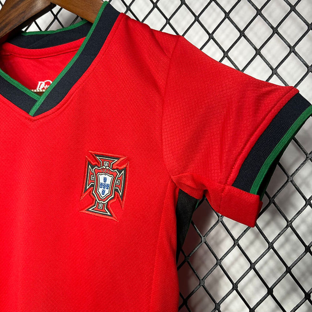 portugal euros 2024 home kids soccer Shirt
