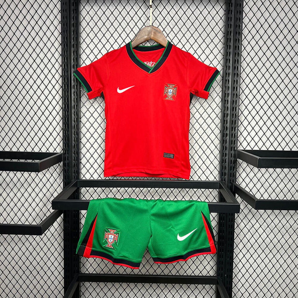 portugal euros 2024 home kids soccer Shirt
