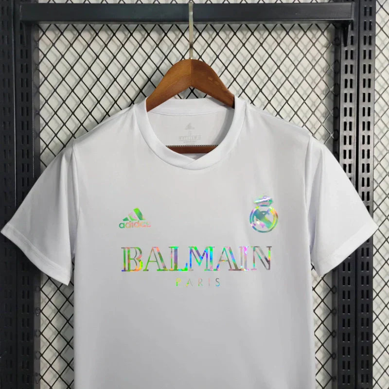 2023 24 real madrid white balmain special edition kit