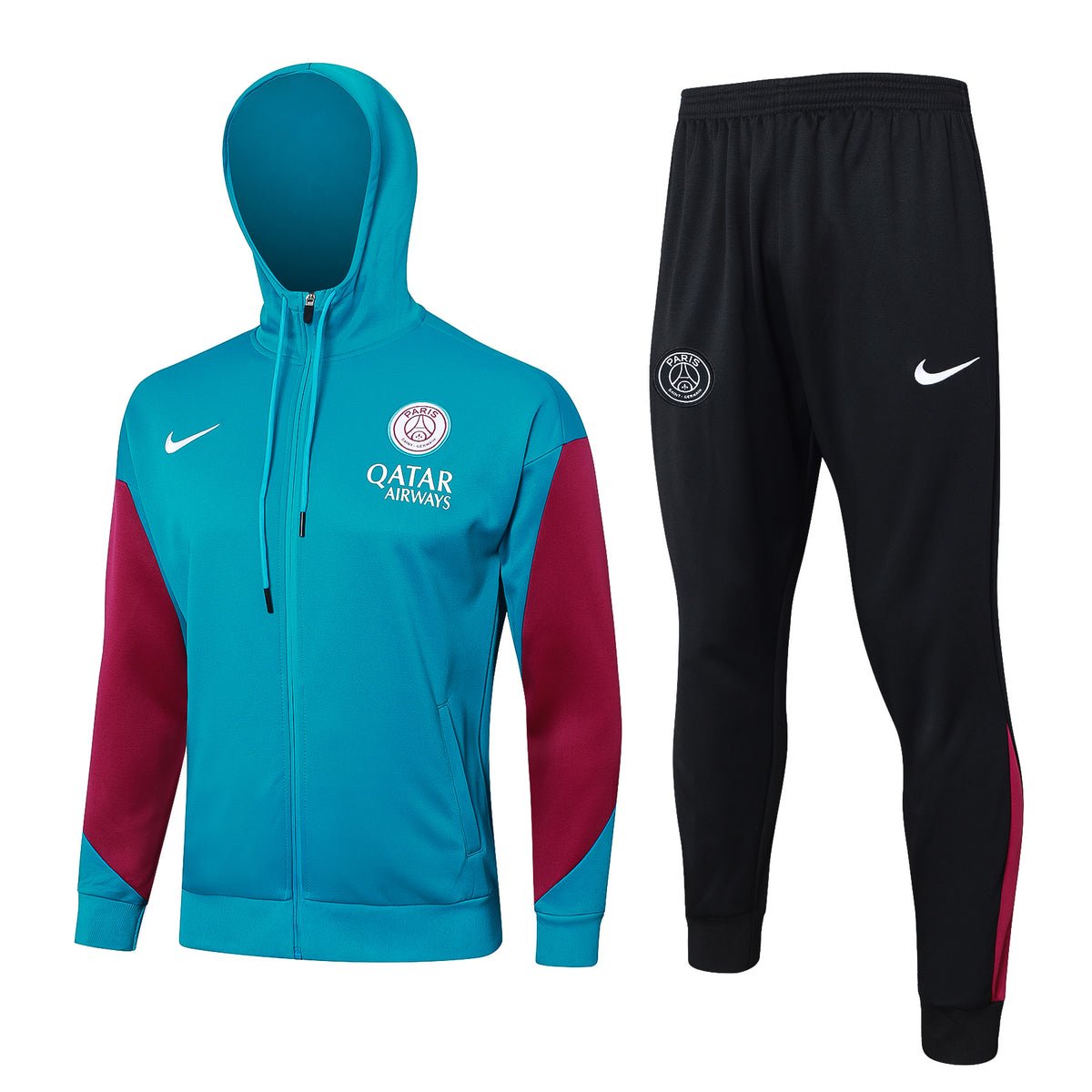 psg turquoise and pink sweatsuit