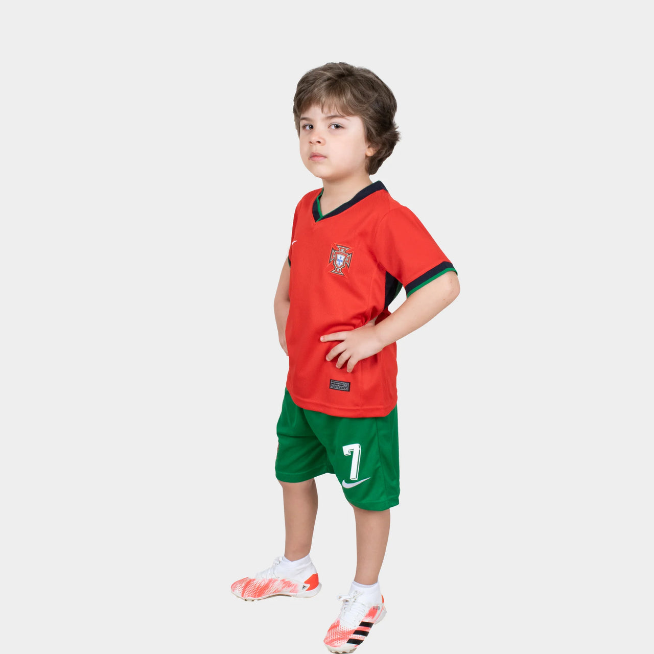 ronaldo kids football kit portugal 2025 home red