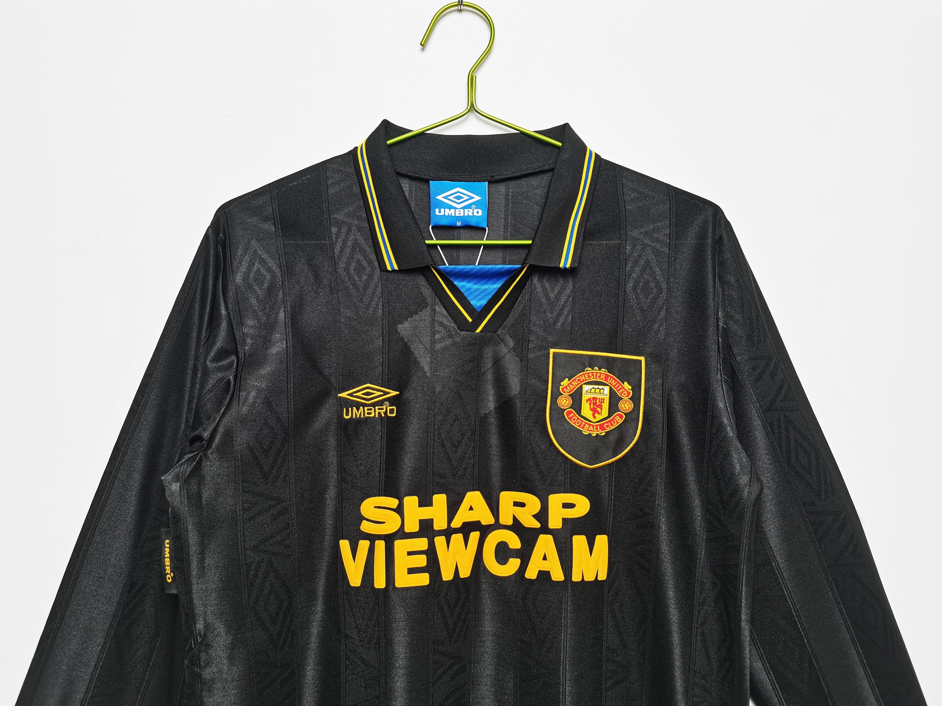 manchester united retro jersey 1993 1995 long sleeve away
