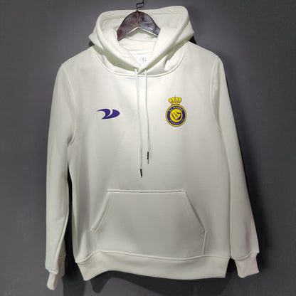 al nassr signed ronaldo soccer hoodie white