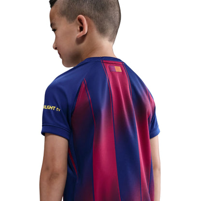 2025/26 FC Barcelona Home Kids Football Kit