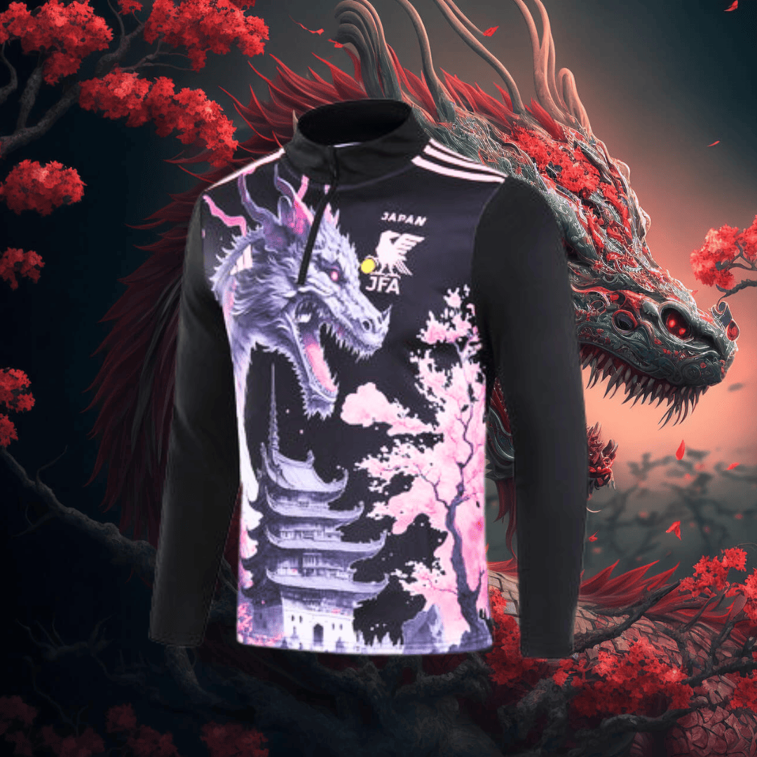 JAPAN OSAKA DRAGON FOOTBALL TRACKSUIT    Black &amp; Pink