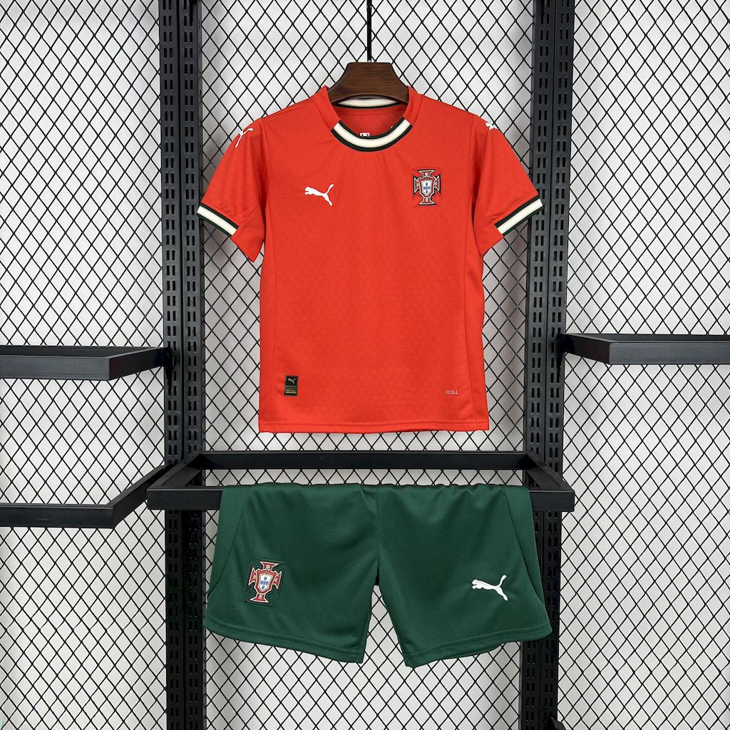 2025-26 Portugal Kids Football Kit Home