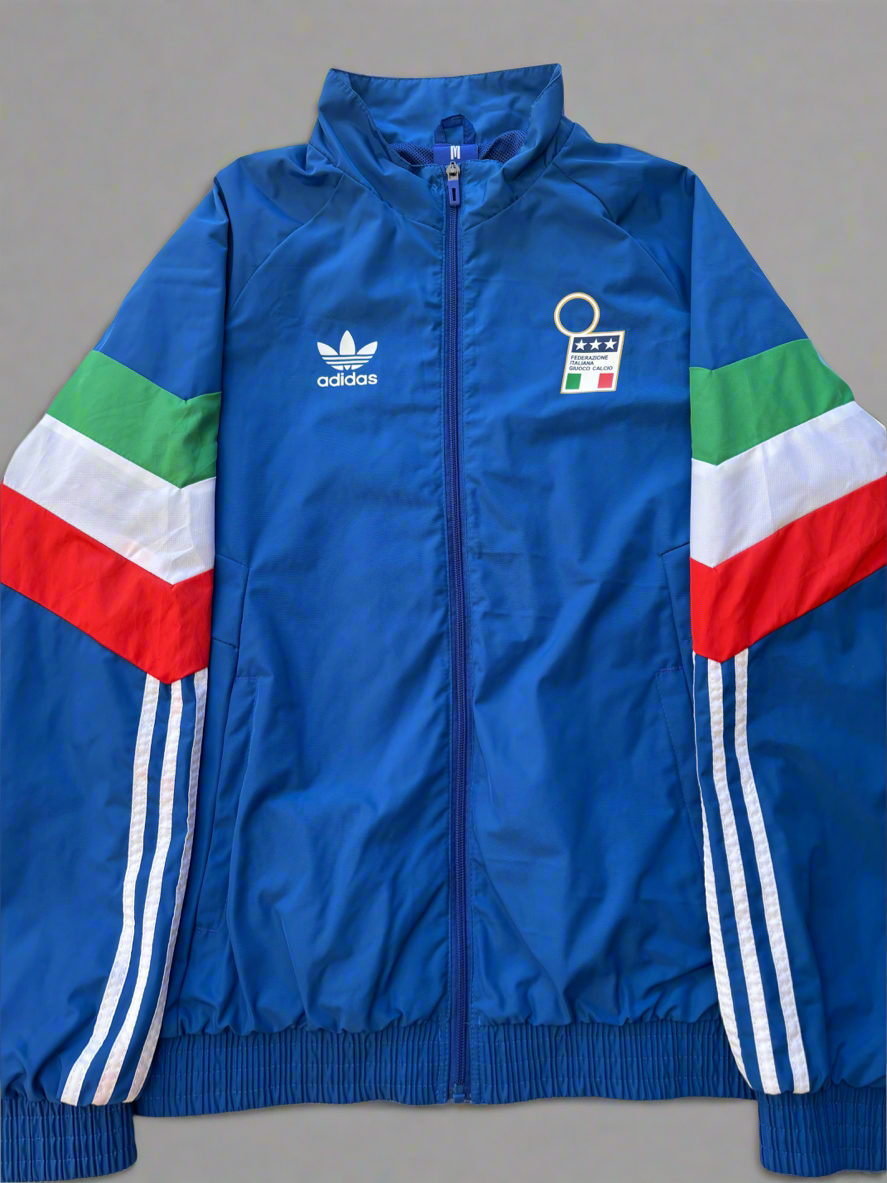 italy soccer windbreaker light blue