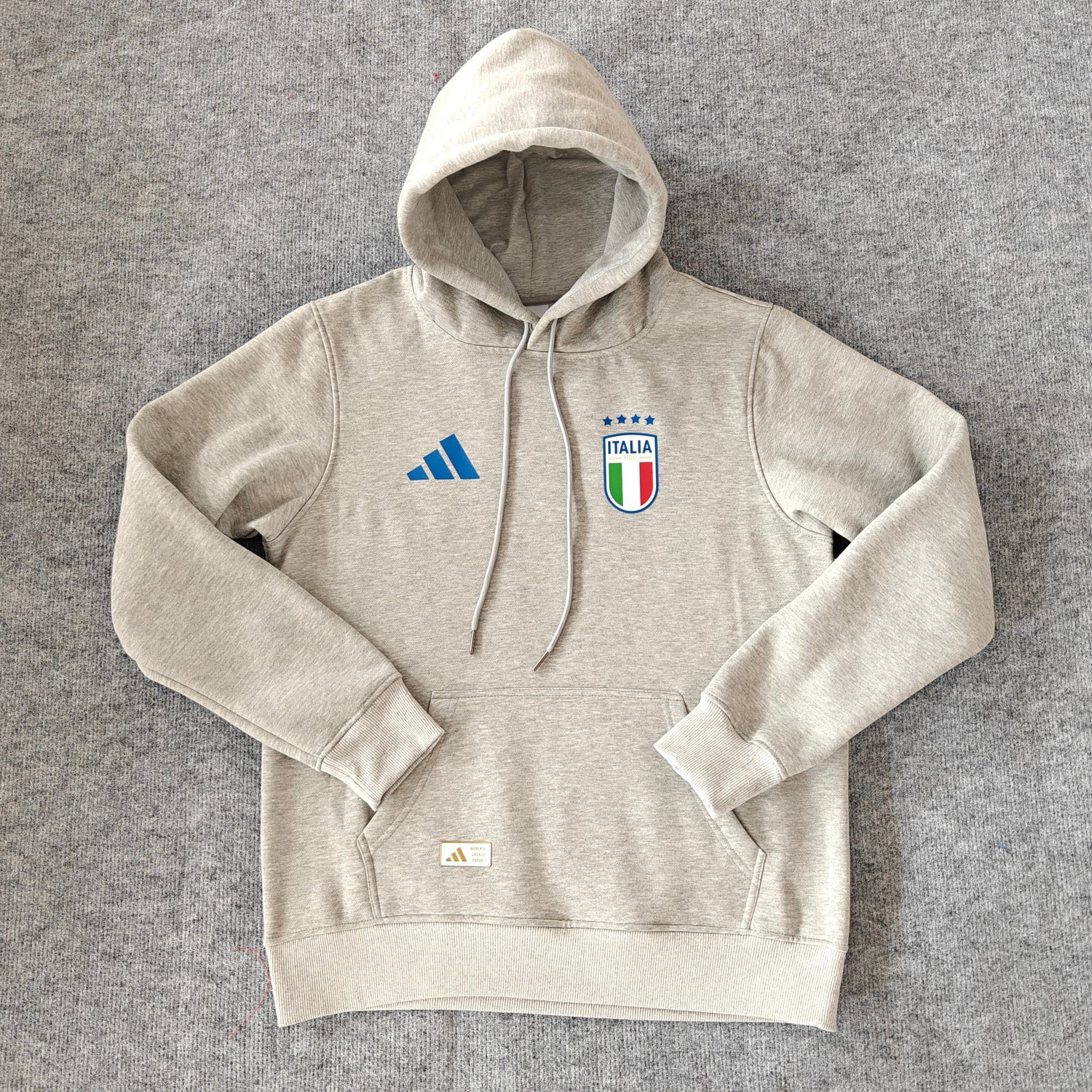 italy soccer hoodie grey