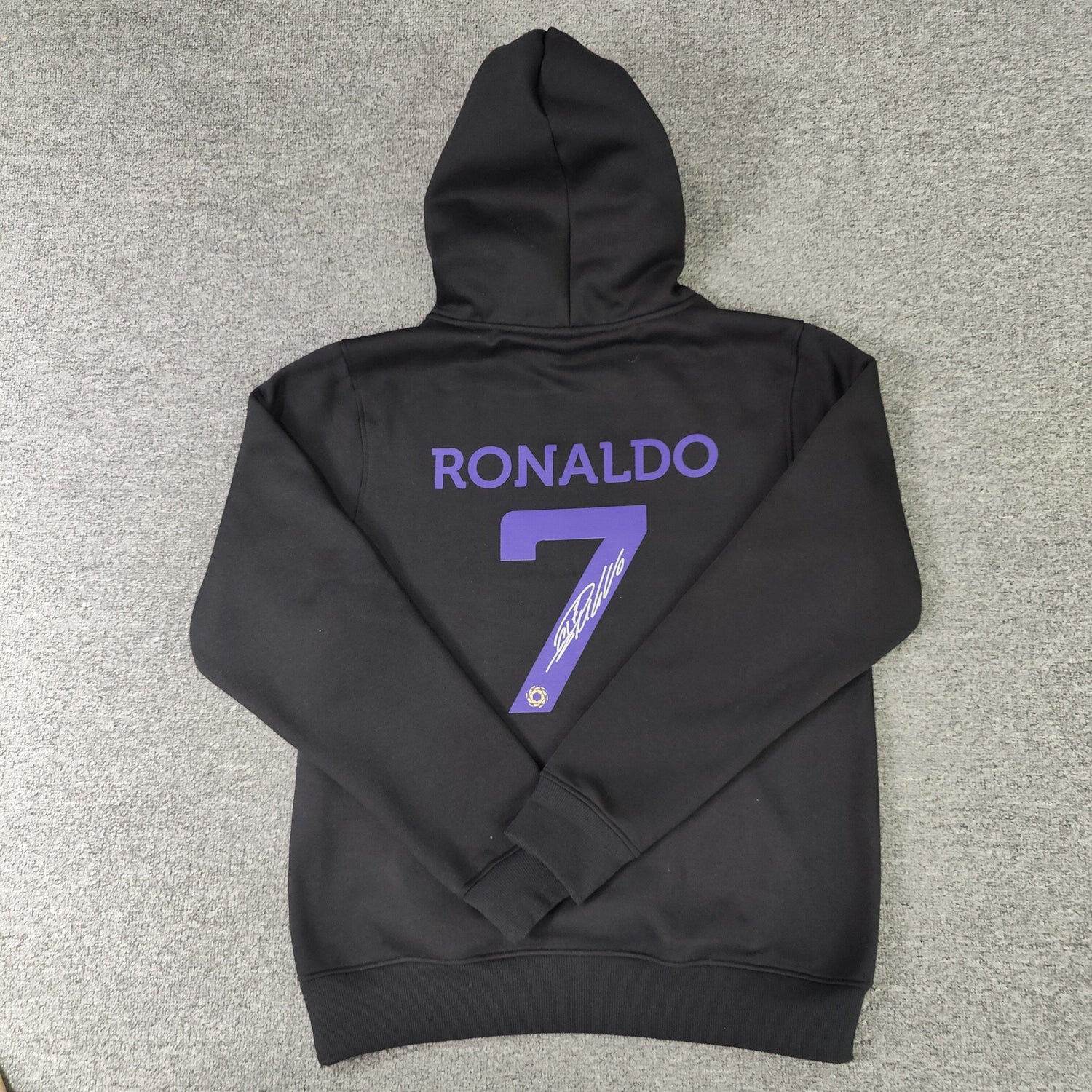 al nassr signed ronaldo soccer hoodie black