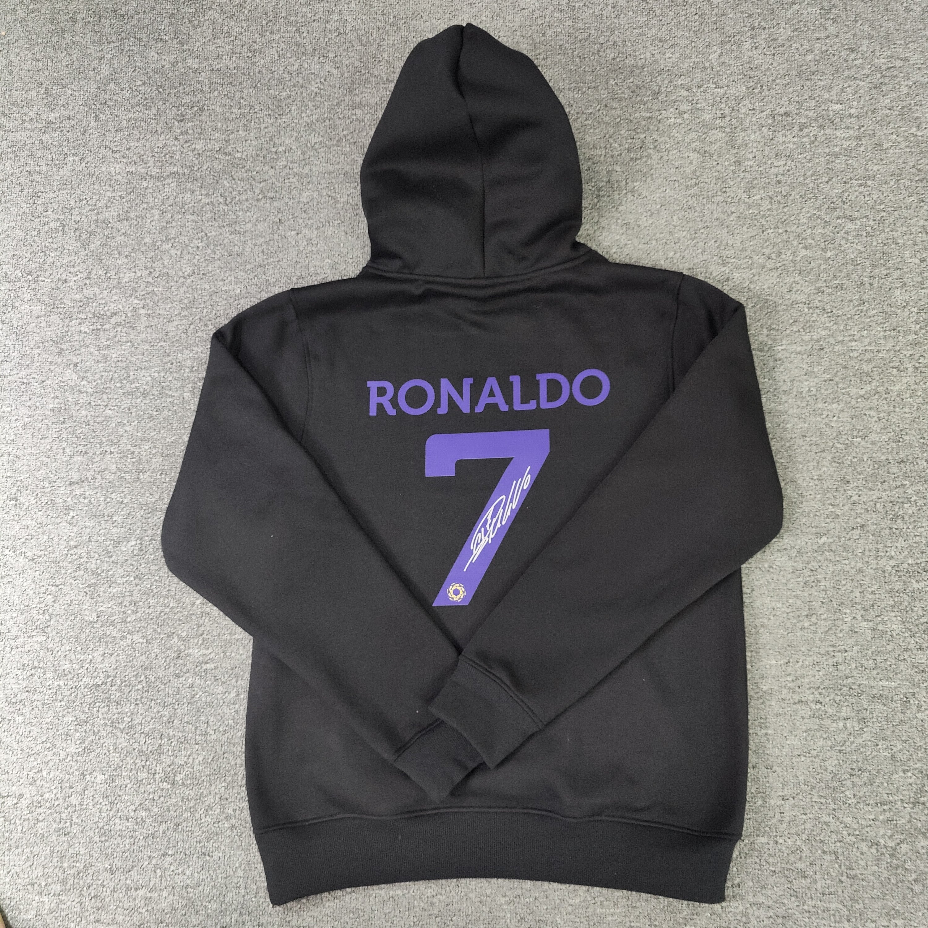 al nassr signed ronaldo soccer hoodie black