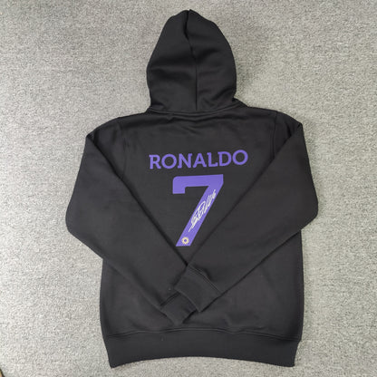 al nassr signed ronaldo soccer hoodie black