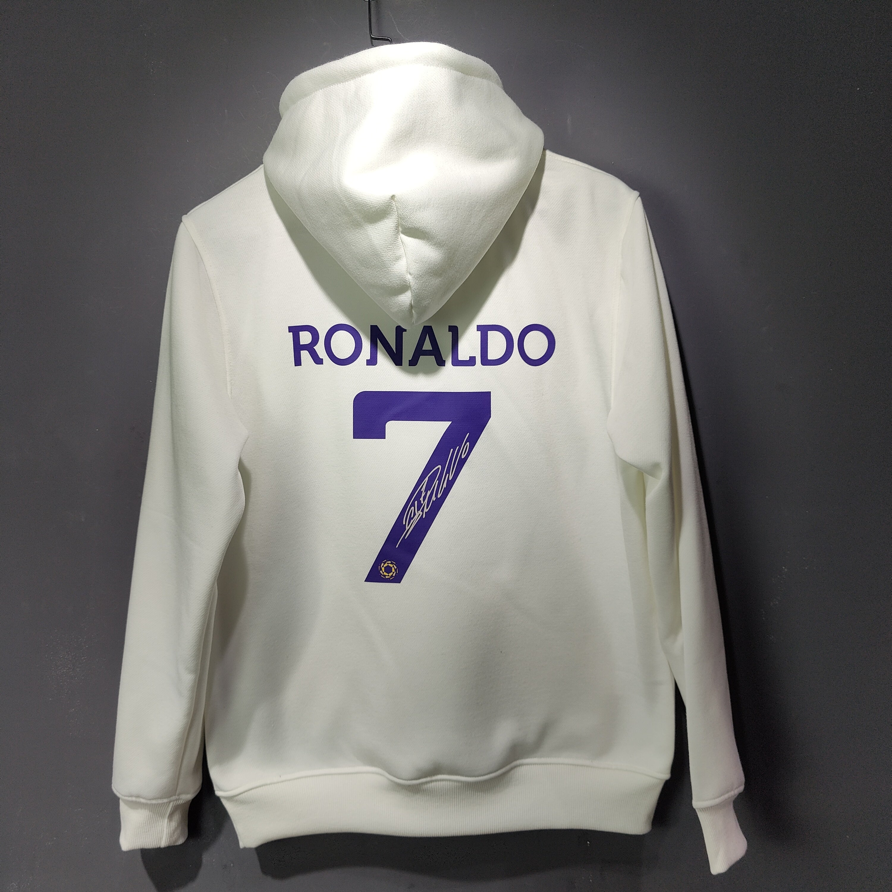 al nassr signed ronaldo soccer hoodie white
