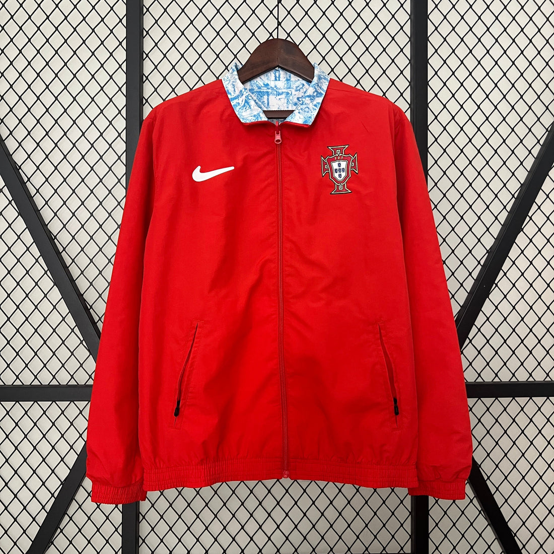 portugal reversible soccer windbreaker