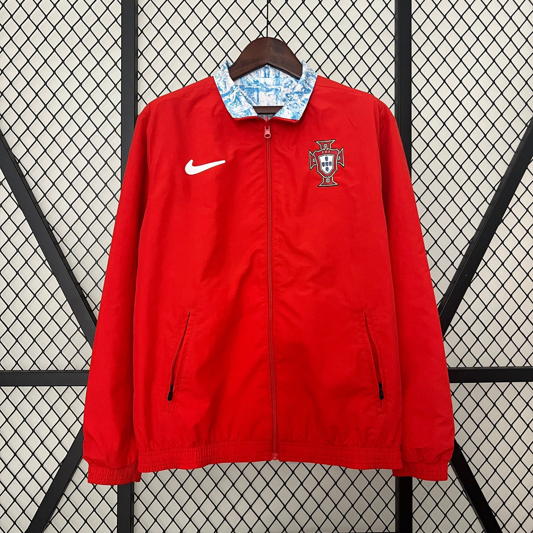 portugal reversible soccer windbreaker