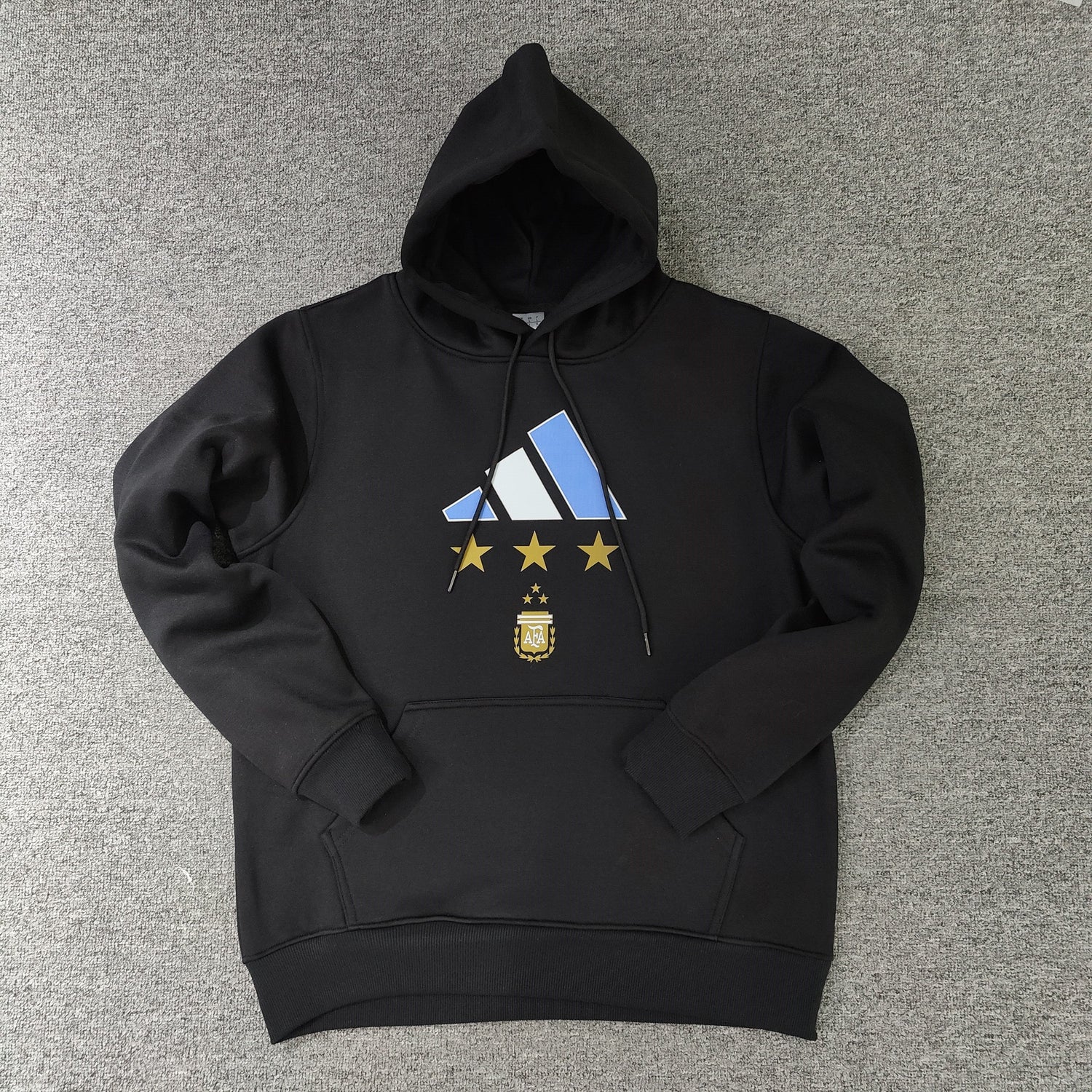 argentina signed messi soccer hoodie black