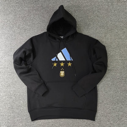 argentina signed messi soccer hoodie black