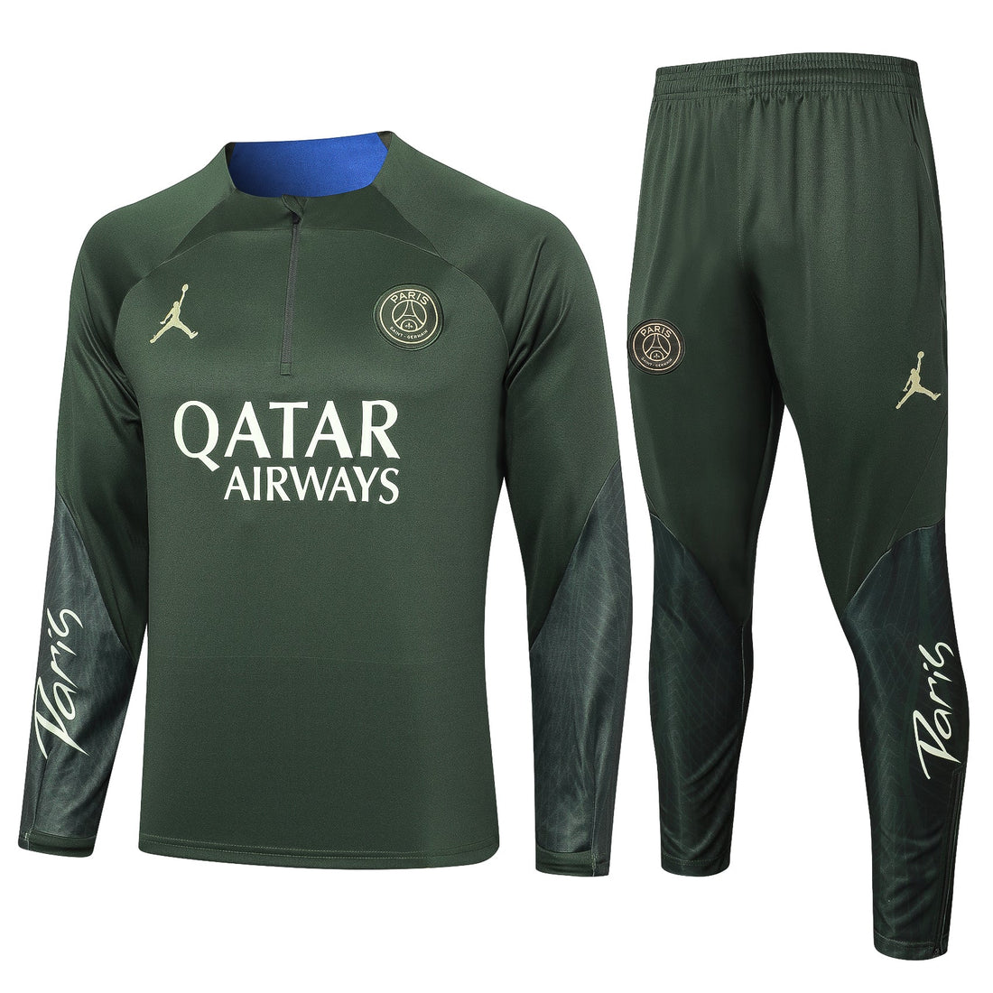 psg tracksuit dark green khaki 2023 24