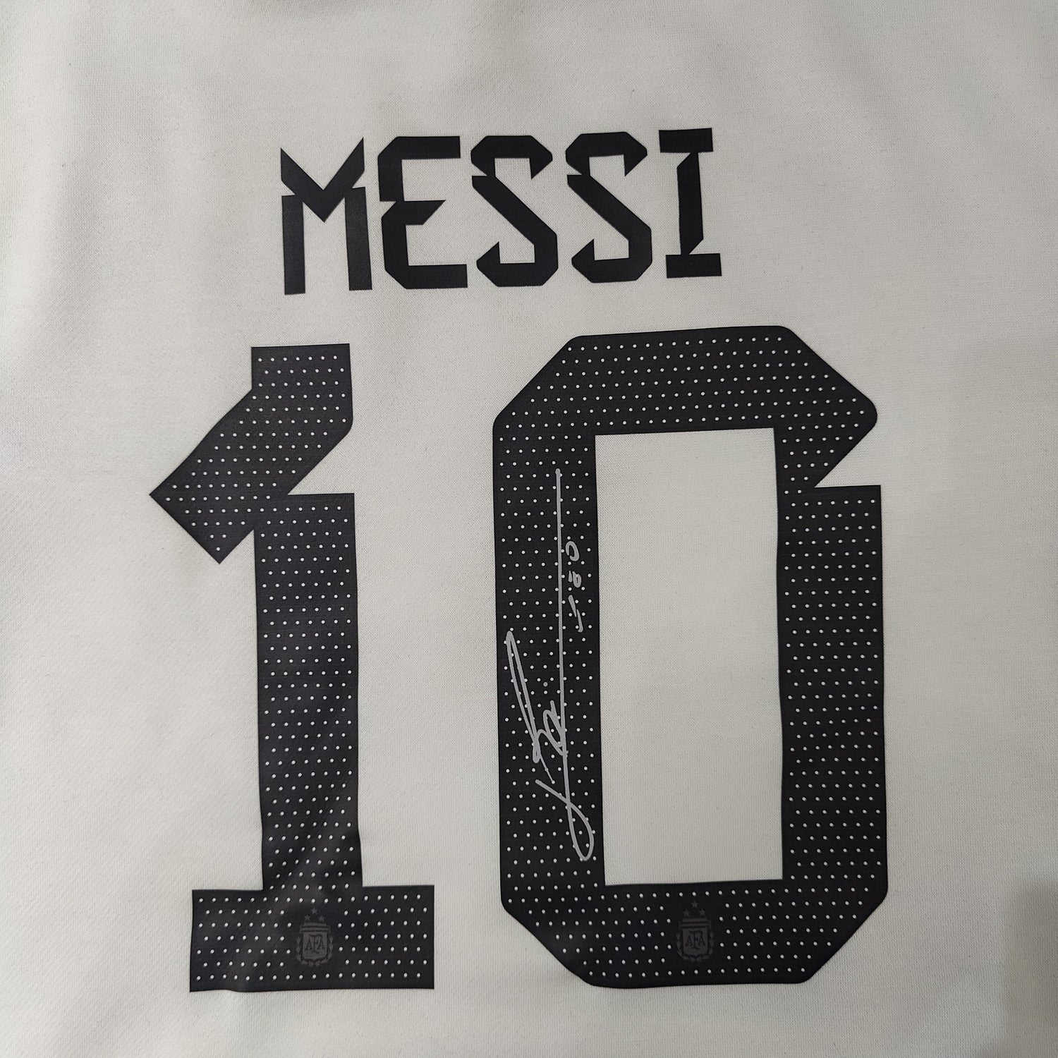argentina signed messi soccer hoodie white