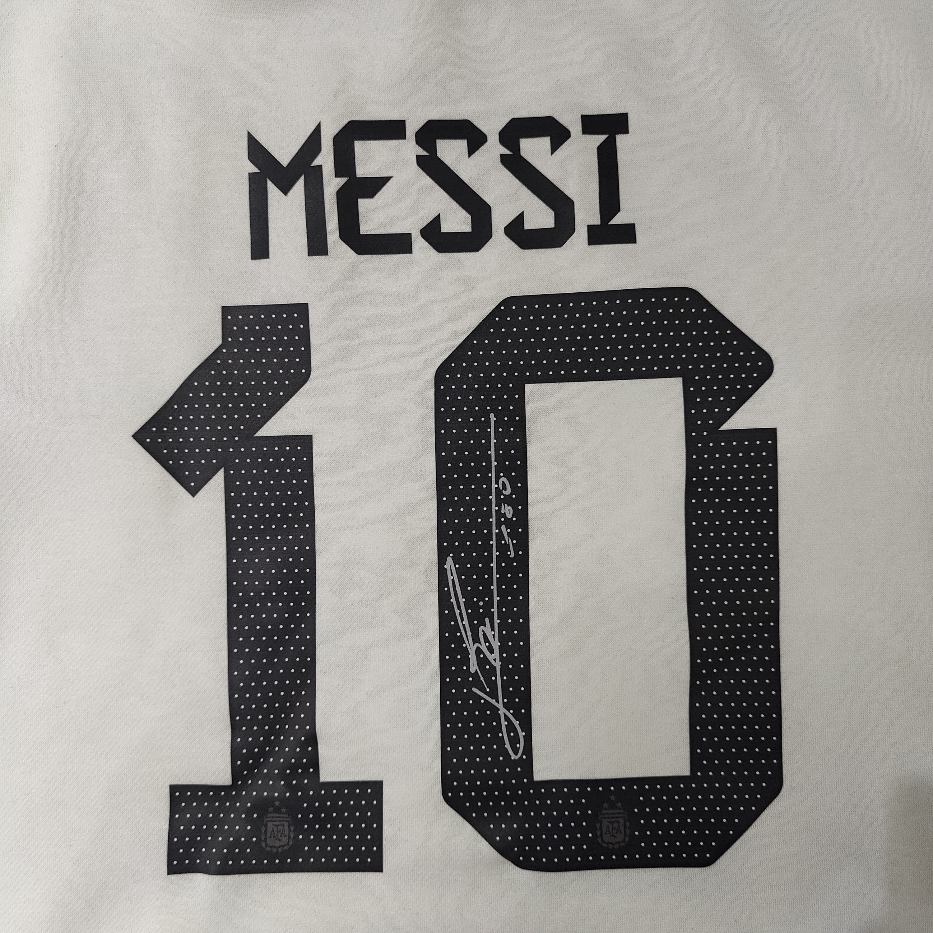 argentina signed messi soccer hoodie white