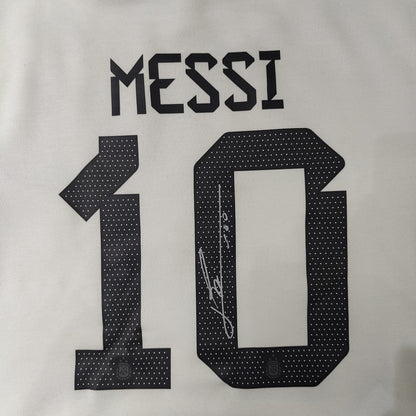 argentina signed messi soccer hoodie white