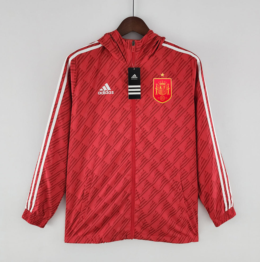spain soccer windbreaker red