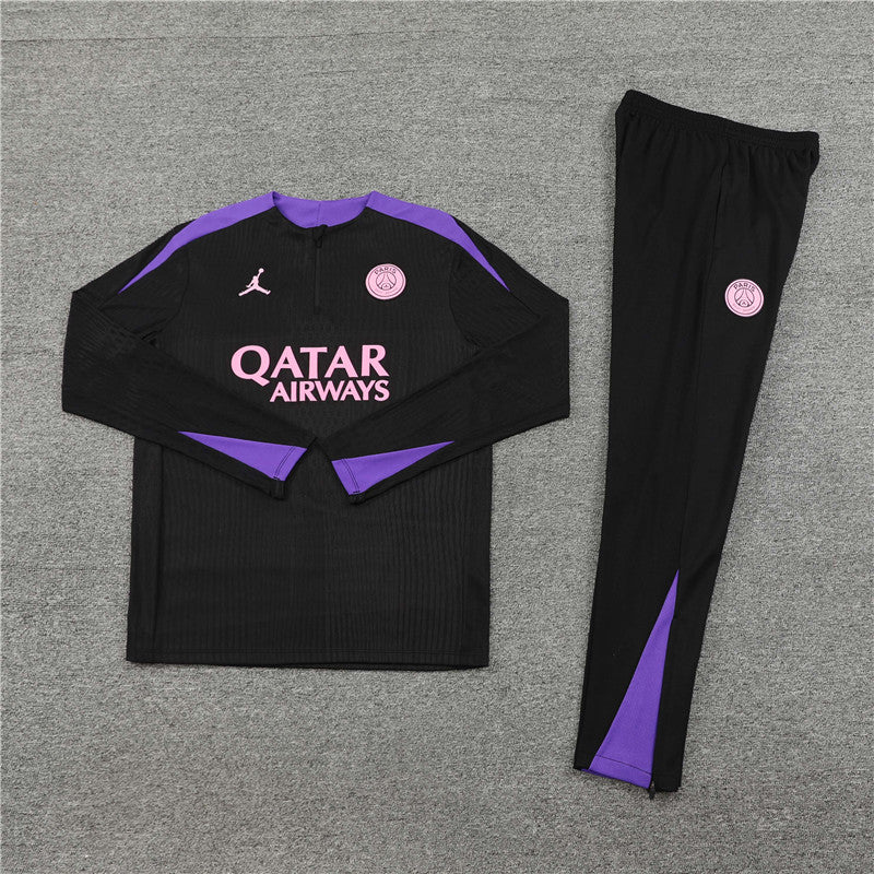 psg tracksuit black purple