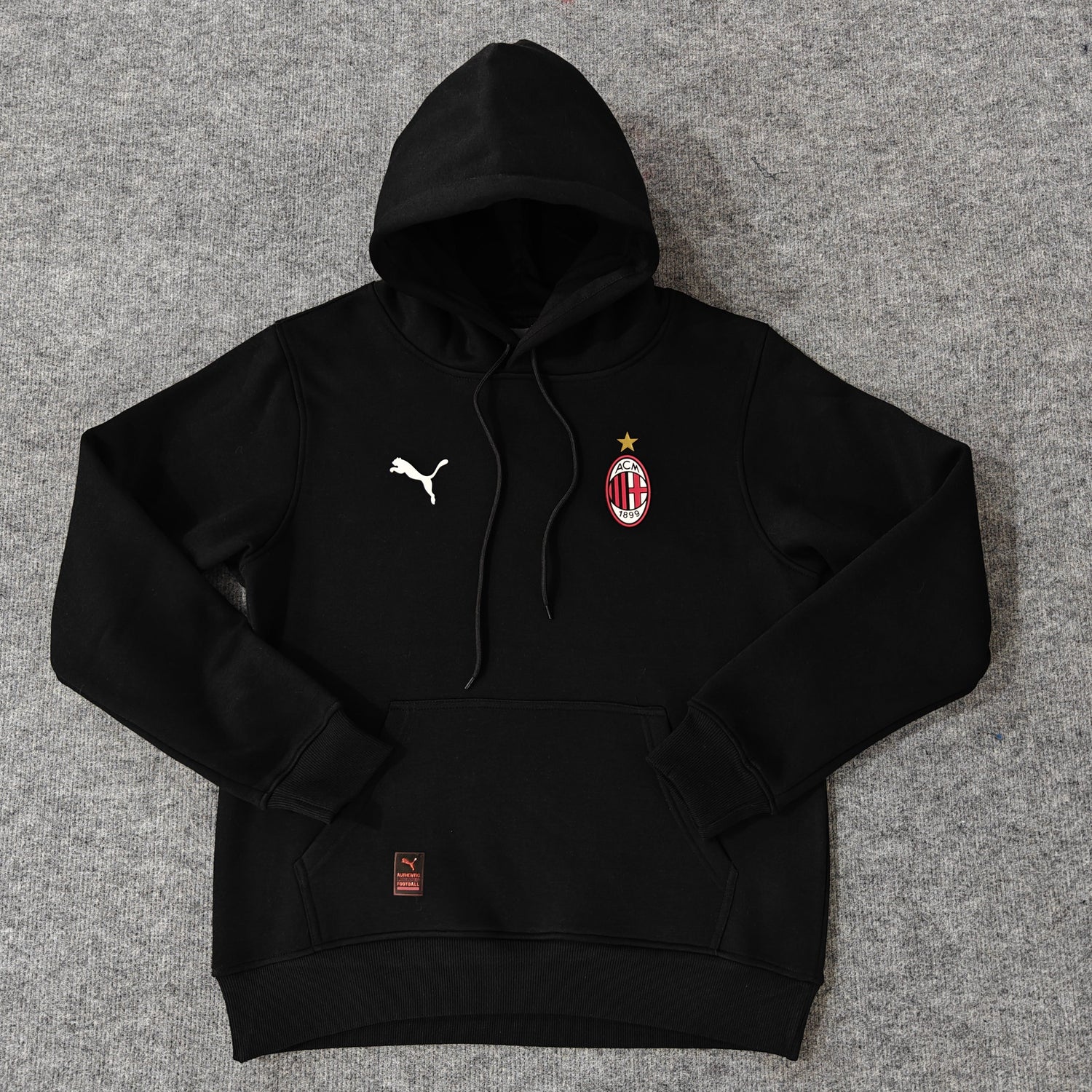 ac milan soccer hoodie black