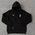 ac milan soccer hoodie black