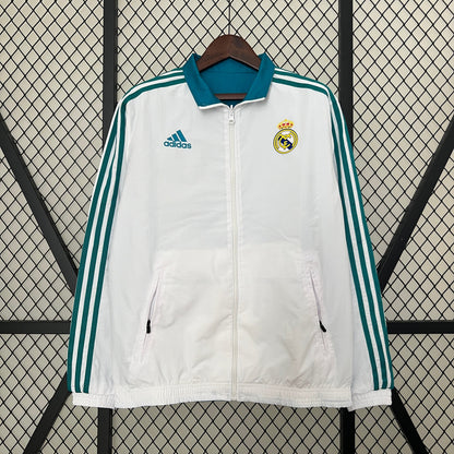real madrid reversible soccer windbreaker