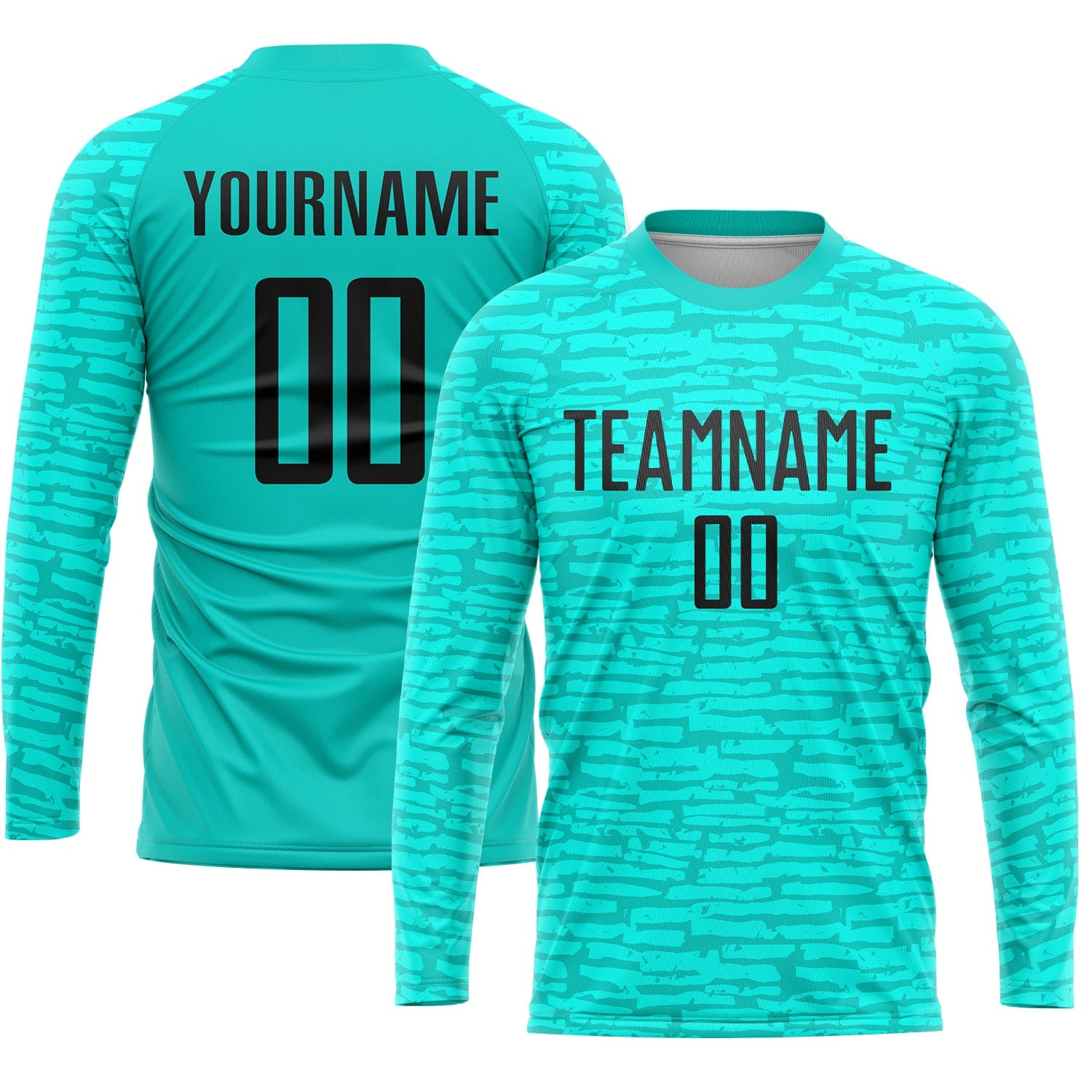 Aqua Black Generic Brandless Football Kit
