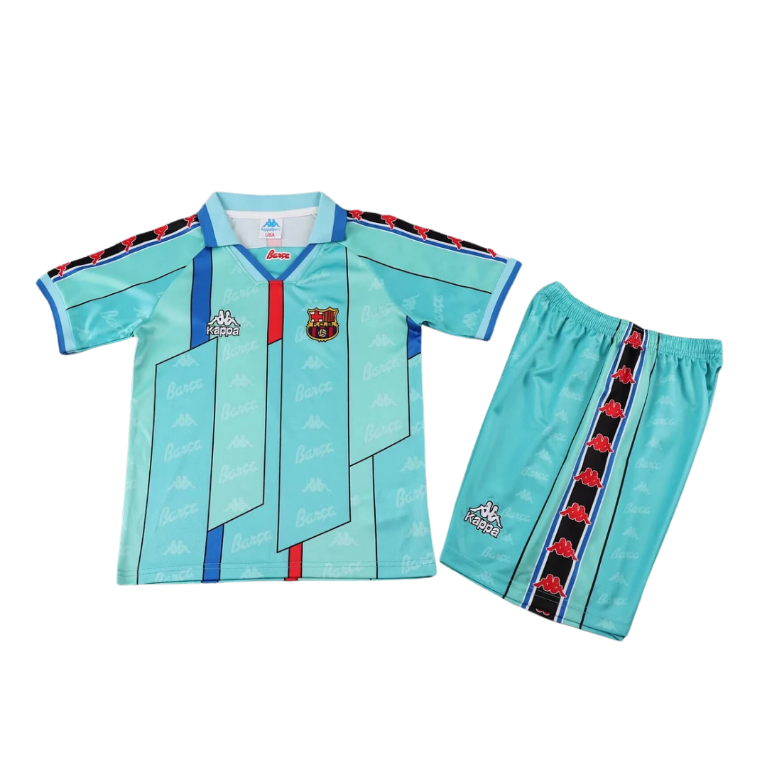 1996-1997 FC Barcelona Away Kids Kit