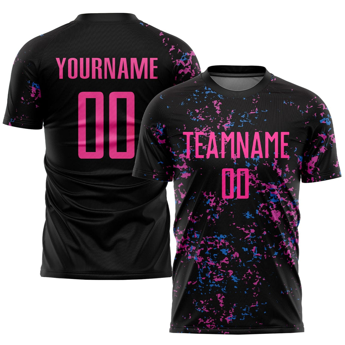 black-pink-light-blue-generic-brandless-football-kit