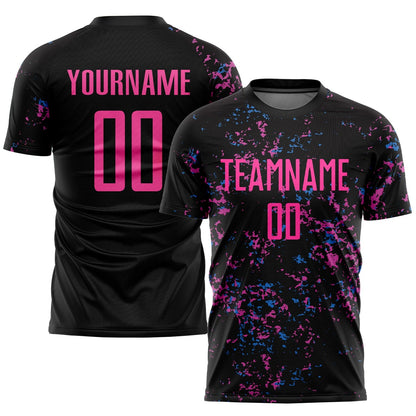 black-pink-light-blue-generic-brandless-football-kit