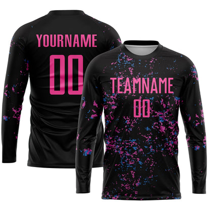 black-pink-light-blue-generic-brandless-football-kit