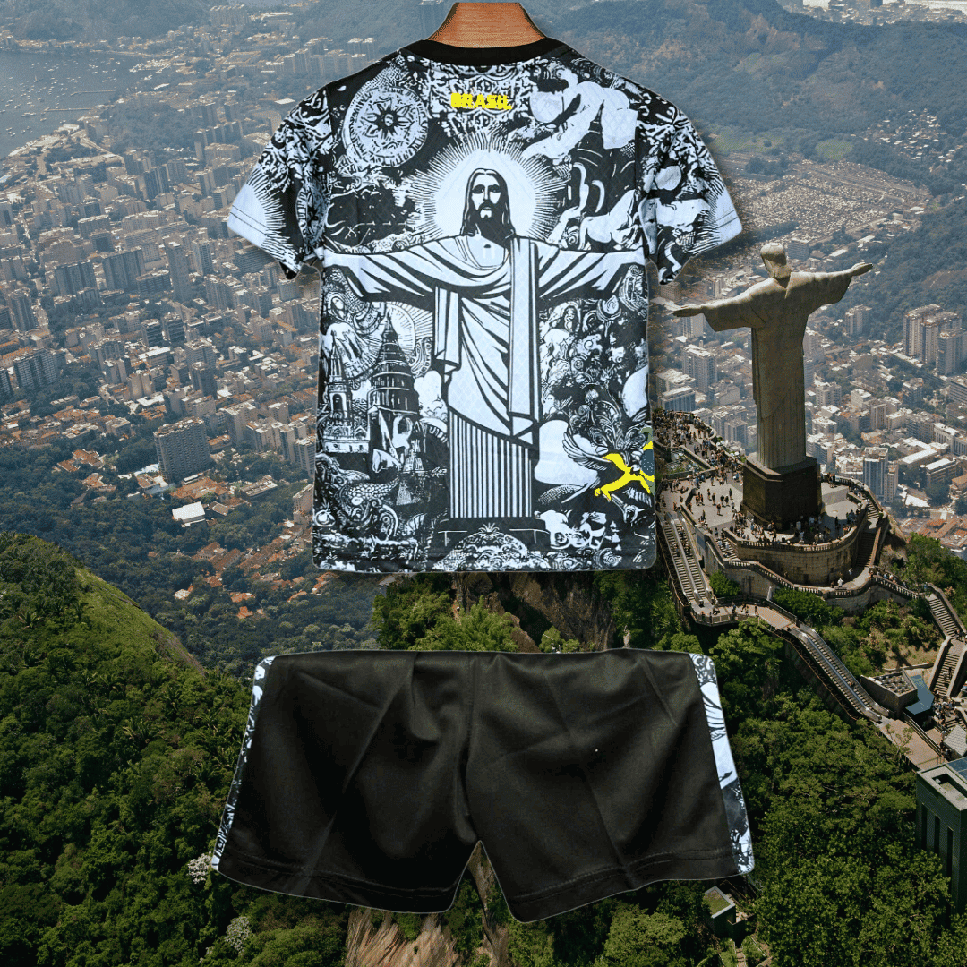 brazil x jesus christ 24 25 kids football kit