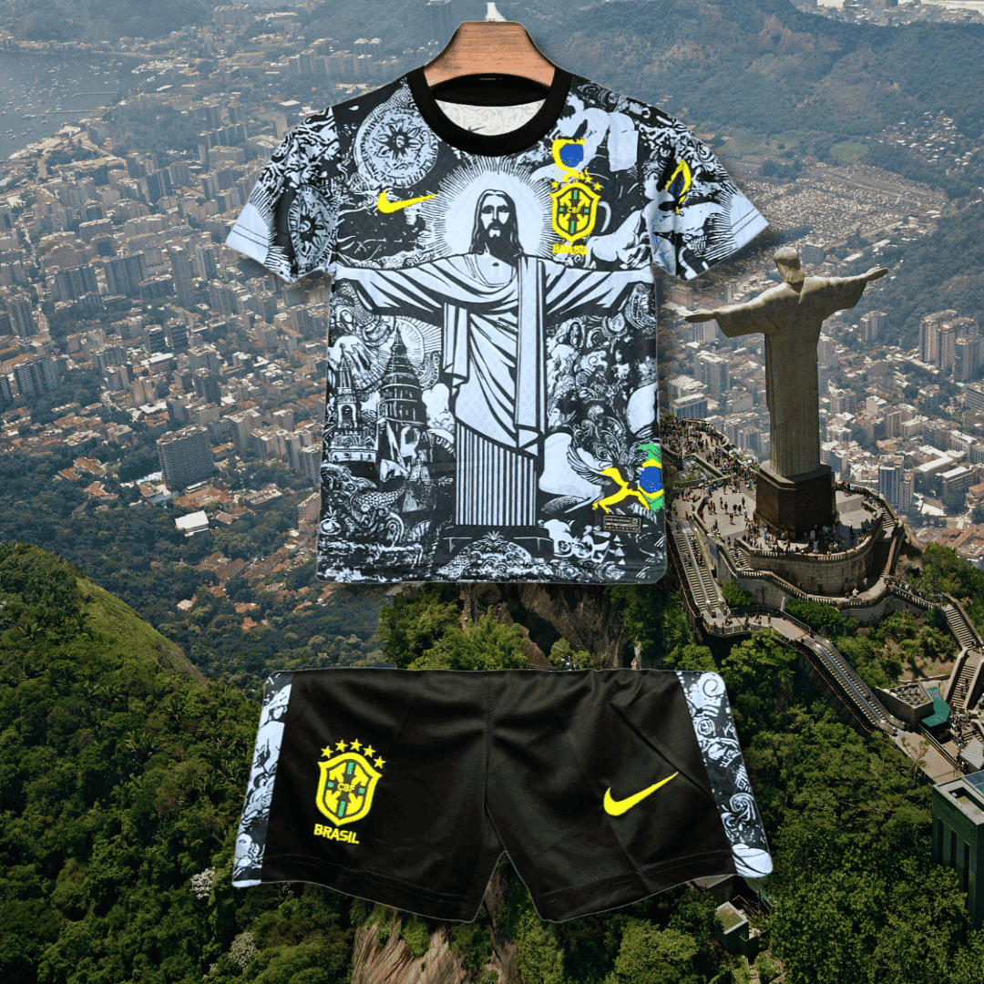 brazil x jesus christ 24 25 kids football kit