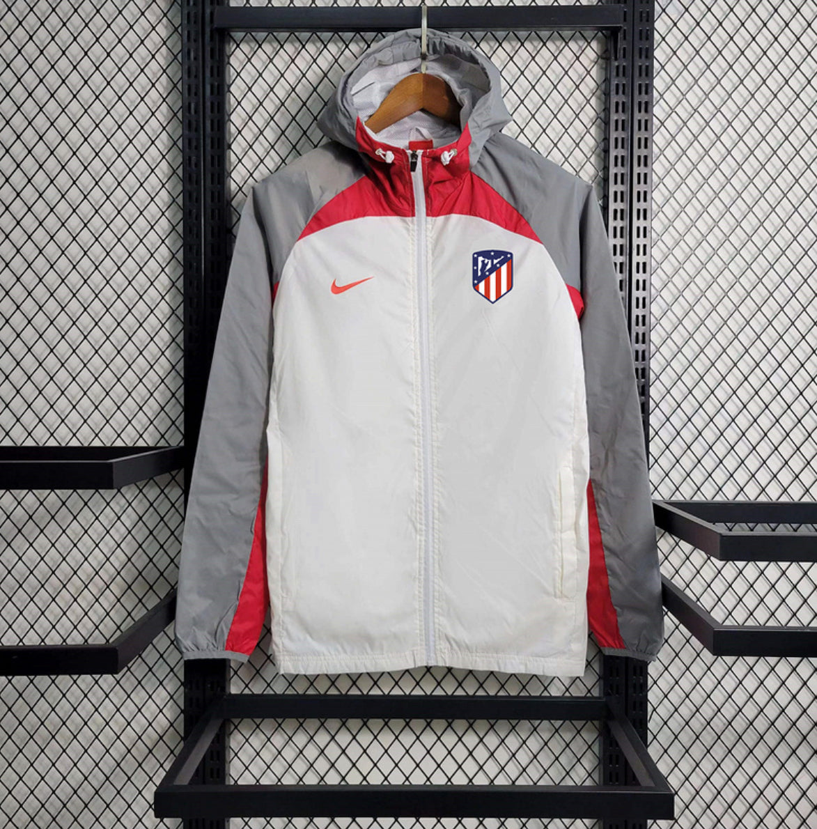 athletico madrid soccer windbreaker