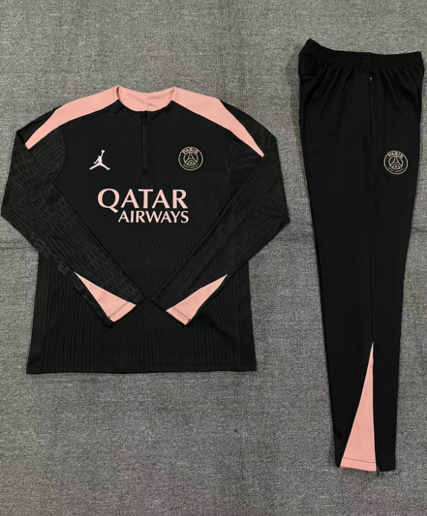 PSG Tracksuit   Black &amp; Pink 24/25
