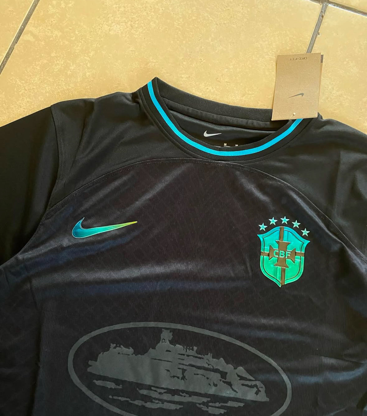 brazil corteiz jersey limited black edition